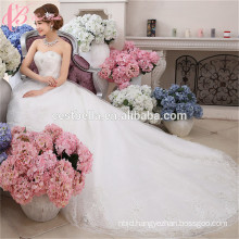White bridal Custom made Elegant long ball gown Princess Wedding Dress